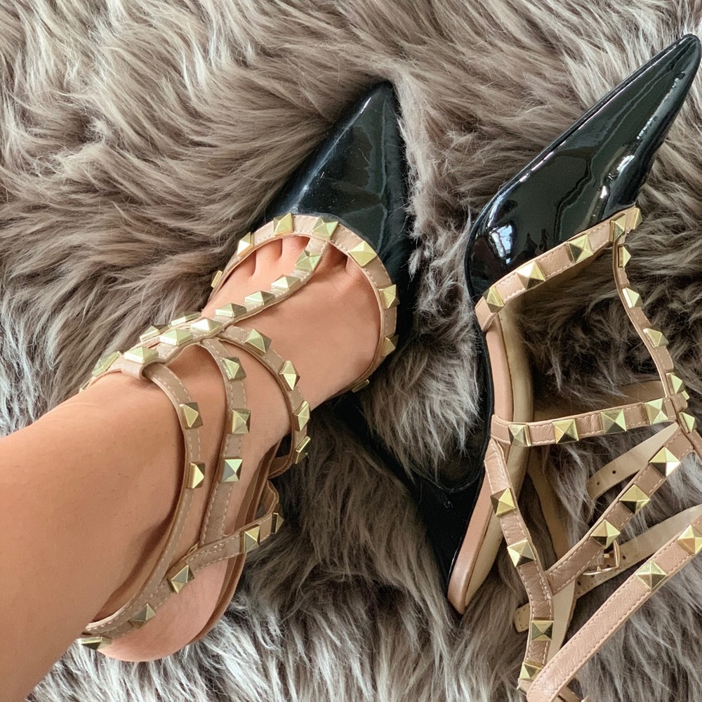 Rock studded heels